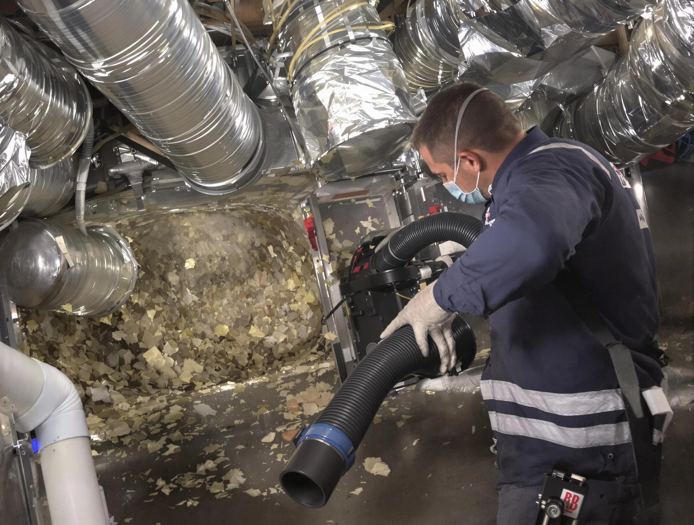 Castle Shannon Air Duct Cleaning specialist operating negative pressure cleaning equipment for thorough duct maintenance in Castle Shannon