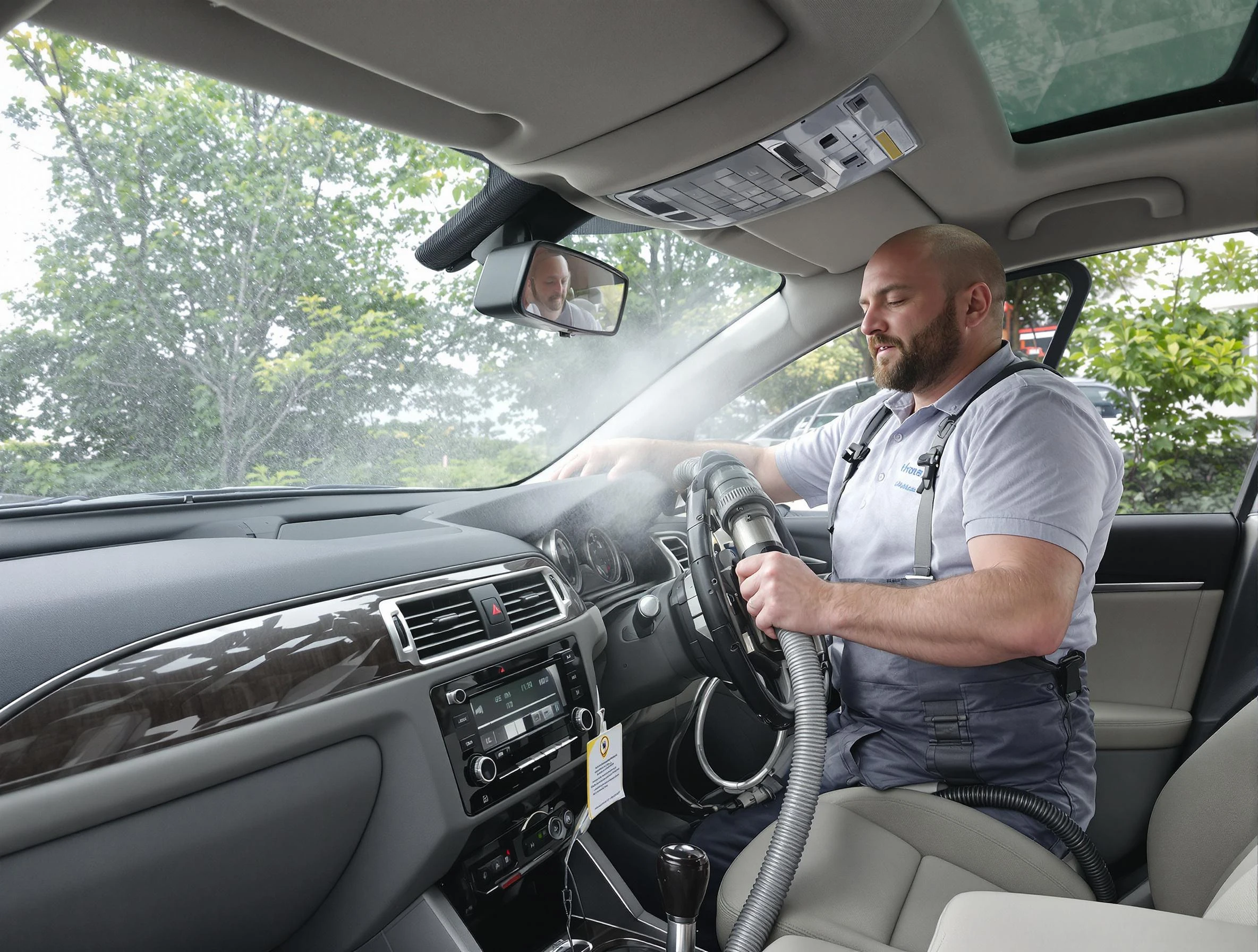 Castle Shannon Air Duct Cleaning specialist performing professional car duct cleaning in Castle Shannon